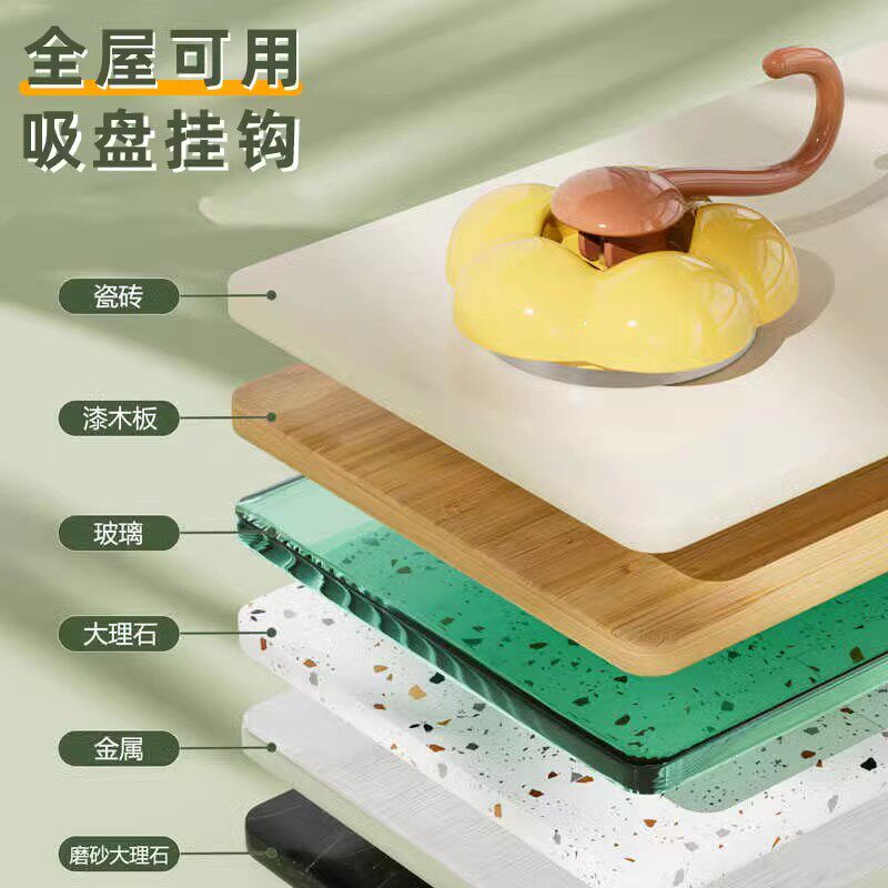 吸盘挂钩真空强力无痕收纳免打孔粘钩家用厨房门后浴室卫生间钩子