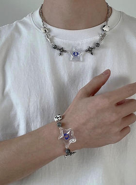 朱志鑫同款泡泡星PVC方块项链