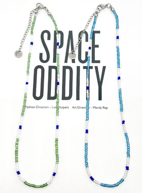 黑帮少爷爱上玻璃串珠拼接锁骨链