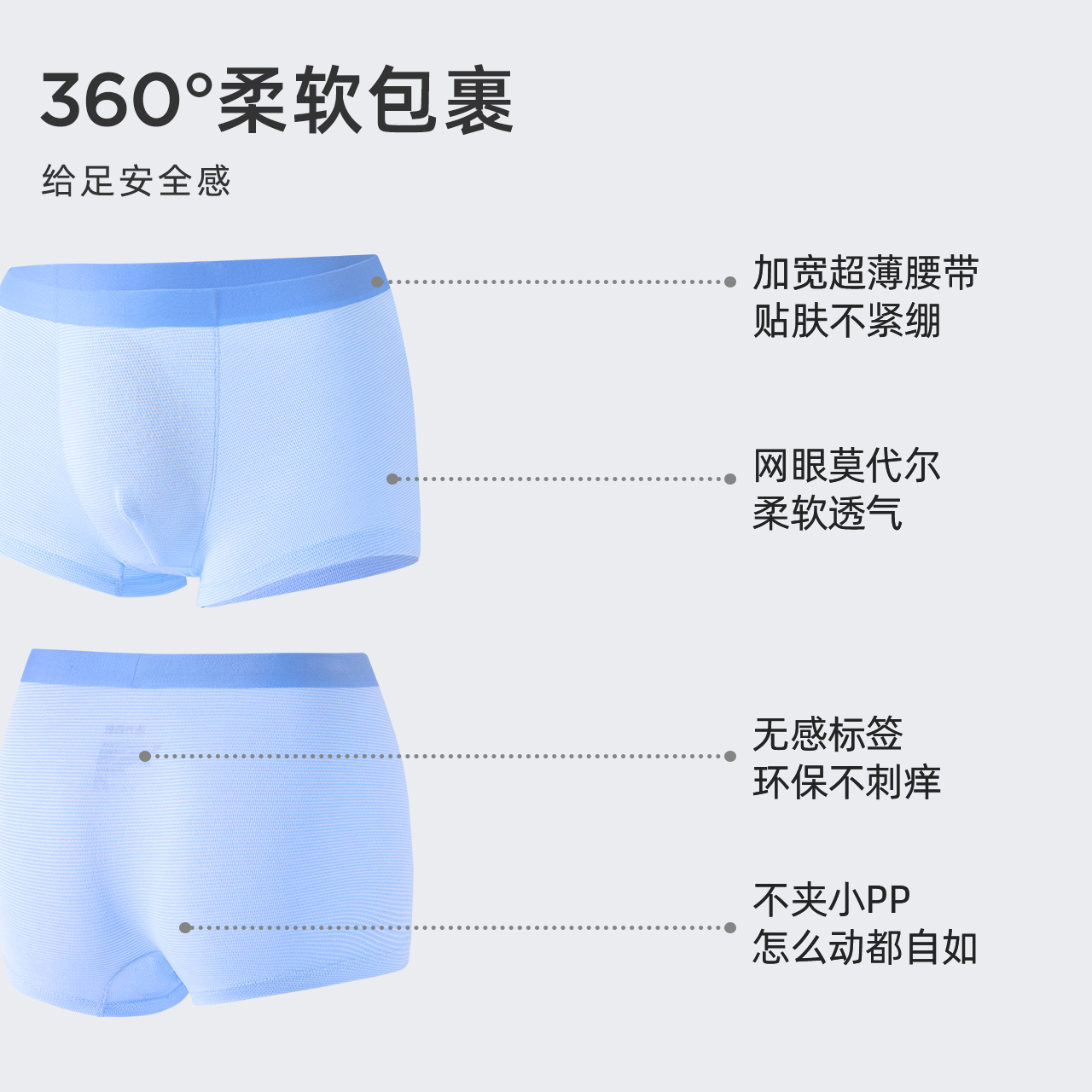 活力四射青少年内裤男童学生中大童莫代尔平角裤男孩儿童四角裤 - 图1