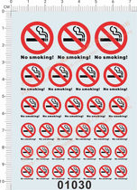Comprehensive series No Smoking ban on smoking (generic sign) dedicated water sticker (01030)