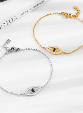 TOUS简约小熊珐琅眼睛手链熊家恶魔之眼手链优雅时尚女款幸运之眼