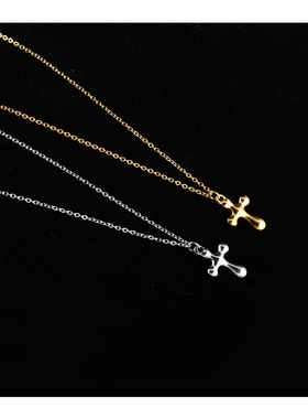 十字架项链简约百搭锁骨链ins小众设计感高级冷淡风颈链男女款