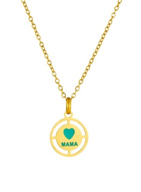 小熊家圆形爱心字母耳环女2025新款小众时尚气质项链耳钉套装