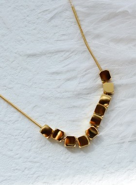 镀18K金女不怕水不掉色项链