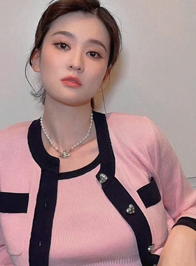 合金施家珍珠女不掉色项链