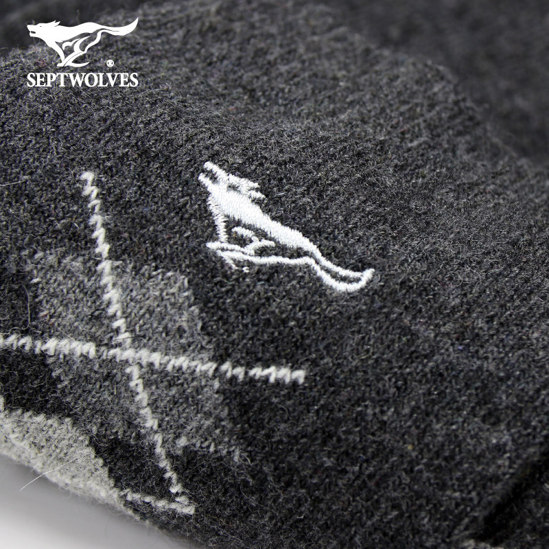 七匹狼男士冬季兔透气中筒羊毛袜 七匹狼内衣短袜/打底袜/丝袜/美腿袜