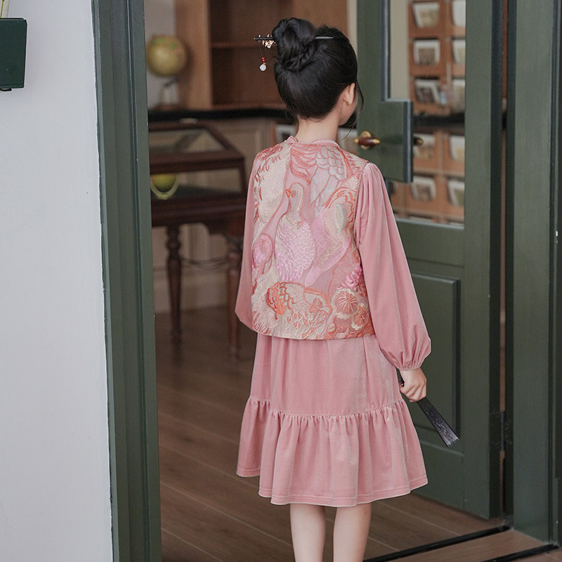 女童汉服2025秋季新款国风新中式汉服马甲儿童套装日常可穿古装,淘宝优惠券,粉丝福利购,淘宝优惠卷