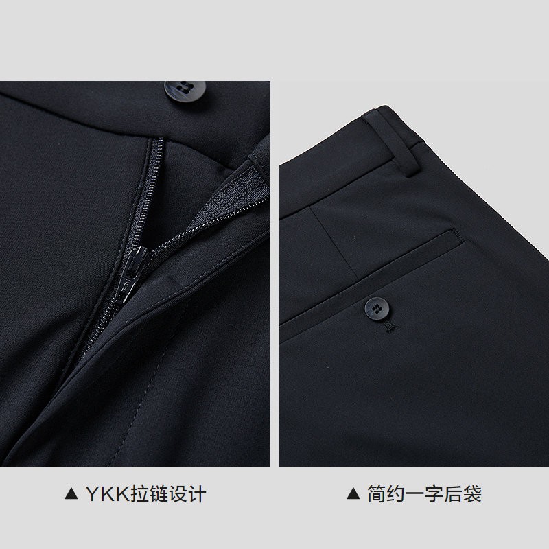 Hailan House Formal Suit Pants 2026 Summer Black Casual Pants Slim Straight Long Pants for Dad