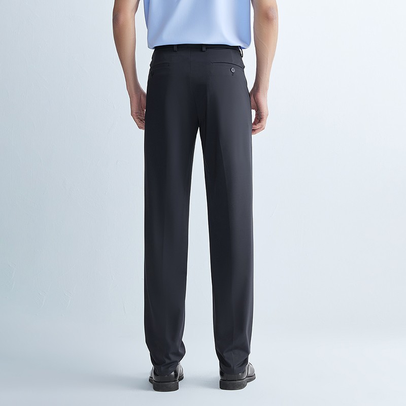 Hailan House Formal Suit Pants 2026 Summer Black Casual Pants Slim Straight Long Pants for Dad