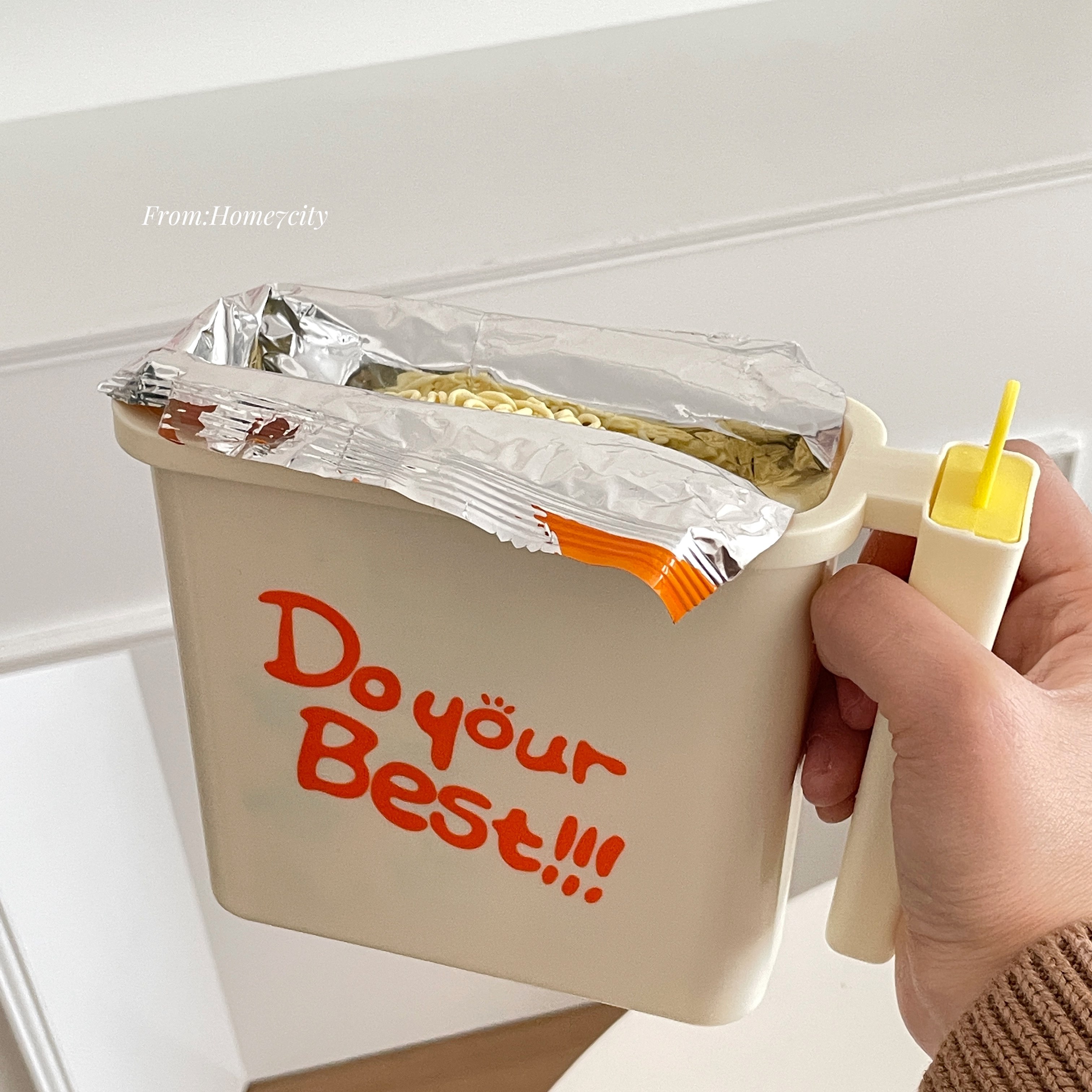 网红同款泡面碗！学生好物袋装泡面盒手柄碗自带叉子懒人免洗神器,淘宝优惠券,粉丝福利购,淘宝优惠卷