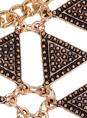 欧美复古夸张几何手工装饰项链