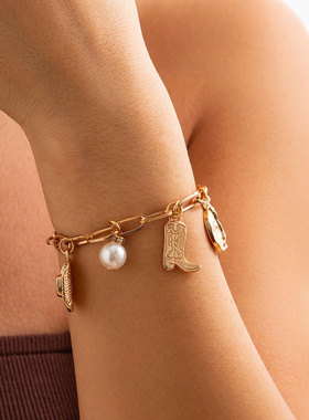 欧美复古民族风牛仔项链