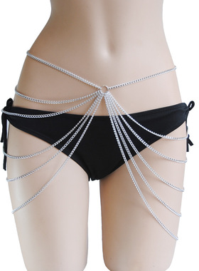 夸张夜店多层流苏比基尼身体链