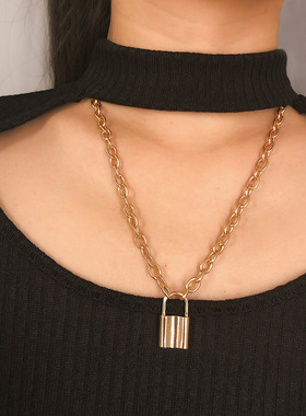 欧美跨境饰品复古几何百搭毛衣链