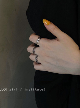 ins戒指三件可调节罗马数字戒指