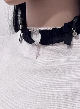 白色项圈蕾丝时尚白色项链