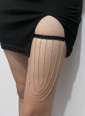 欧美饰品多层链条弹力大腿链