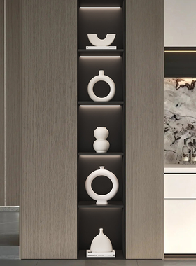 现代简约高档酒柜家居软装饰品套装客厅电视柜办公室书房陶瓷摆件