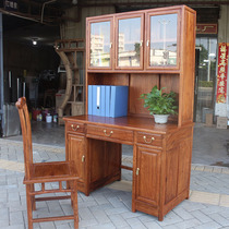 Red Wood Bookcase Hedgehog Purple Sandalwood Flowers Pear Wood Home Desk Bookcase Uni-Shelf National Standard Chinese Solid Wood Writing Desk