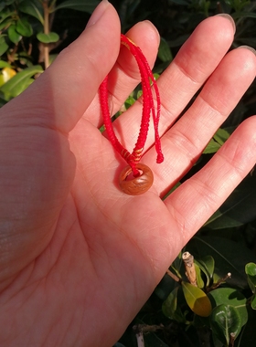 野生桃核手工雕刻弯月桃筐手链