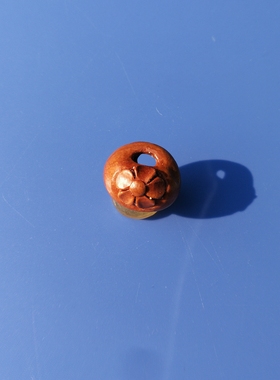 桃胡手工雕刻祥云六字手链