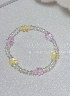 【稚糖蜜熊】少女心粉嫩圆珠手链