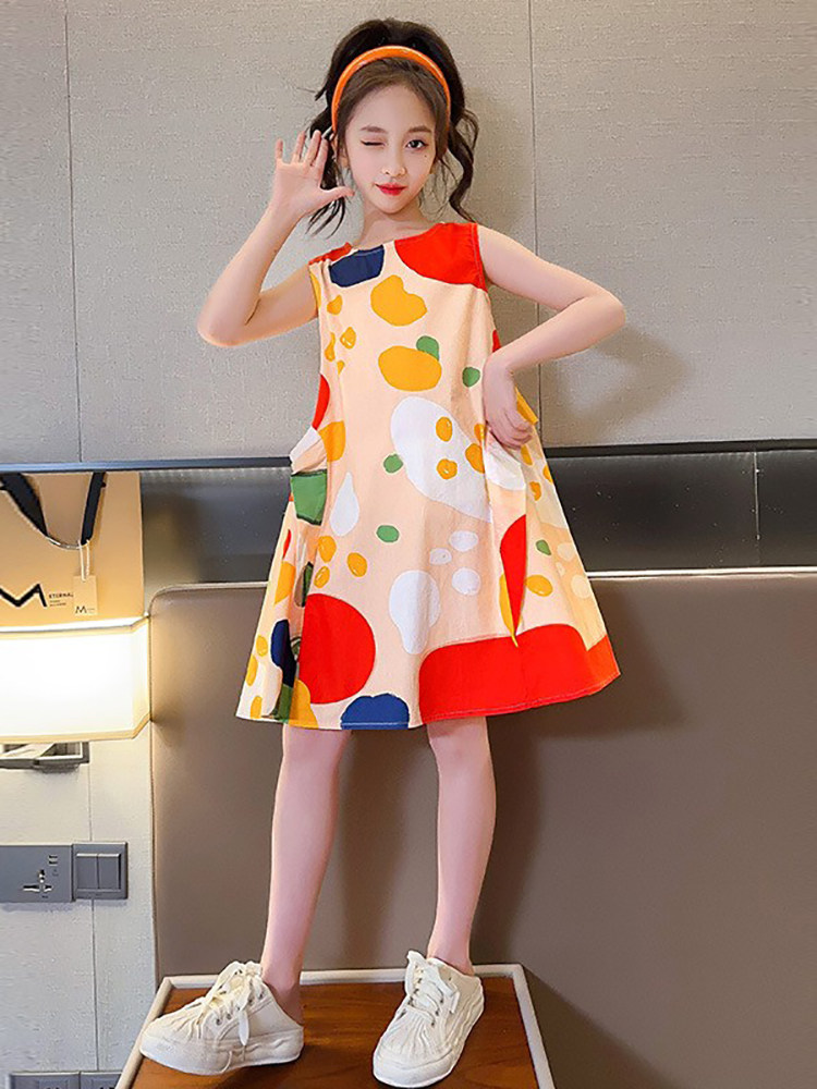 女童夏装连衣裙2025新款中大儿童凉快无袖背心时尚度假公主裙子薄,淘宝优惠券,粉丝福利购,淘宝优惠卷