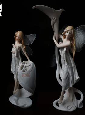 北欧风花仙子天使儿童房生日摆件