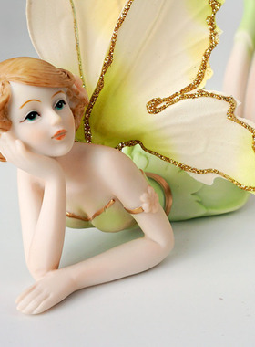 新品永生花天使环保树脂细节精致