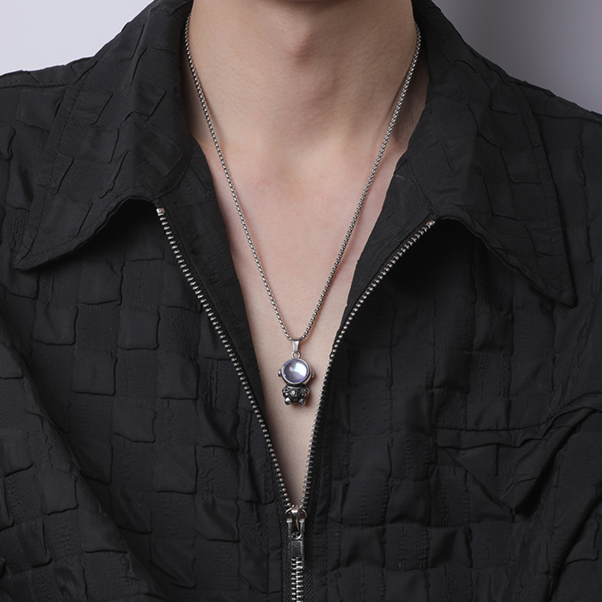 官方正品摘星揽月太空人男潮毛衣链 gudud古登项链