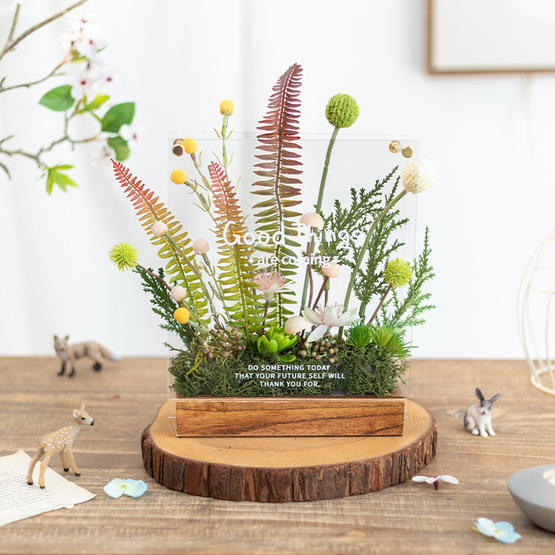 阿楹 玄关灯摆件洞洞板转角绿植办公桌电视柜仿真花造景周岁布置,淘宝优惠券,粉丝福利购,淘宝优惠卷