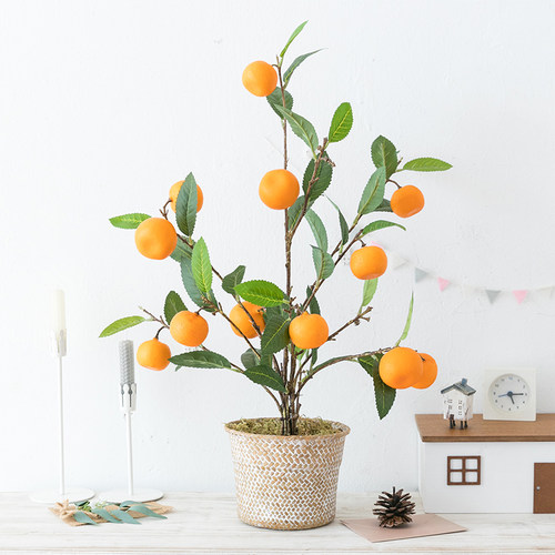 阿楹 仿真橘子树绿植盆栽装饰 金桔假花植物乔迁大吉过年春节摆件 - 图3