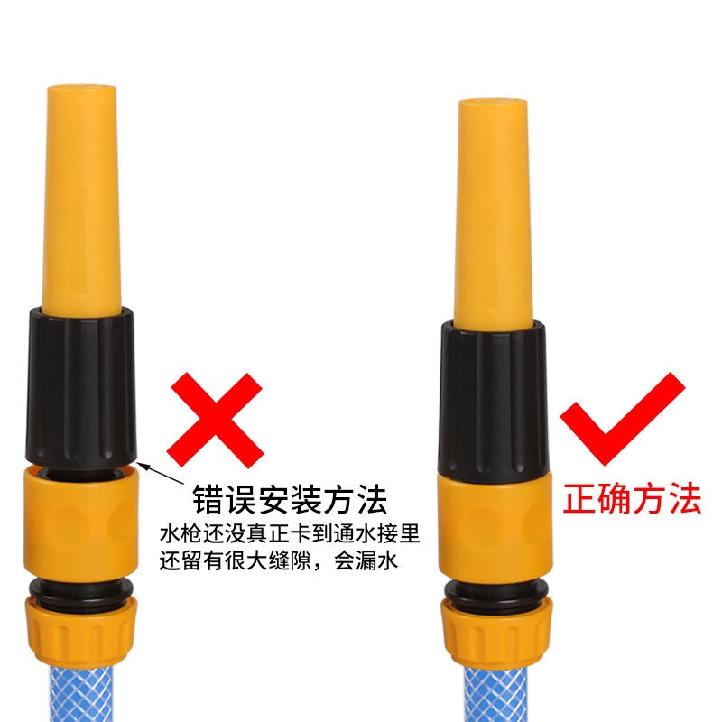 直喷塑料高压洗车水枪家用洗车刷车水枪喷头园林浇花水管软管工具 - 图1