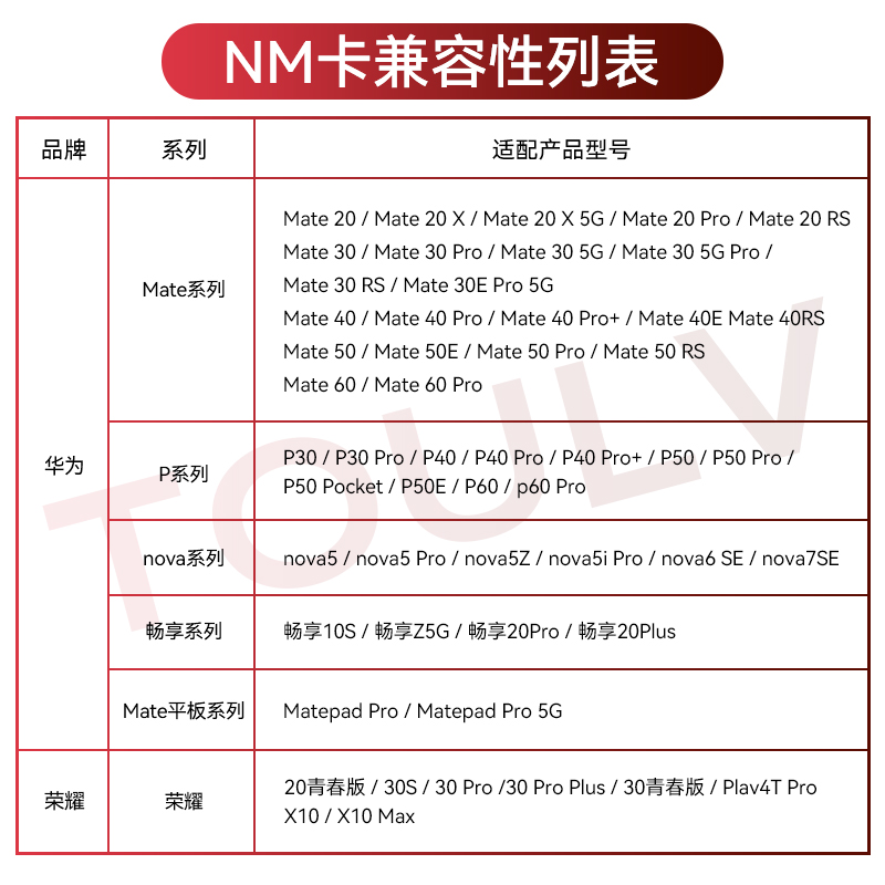 华为NM存储卡mate20/40/30pro手机内存扩展卡专用p40储存扩容升级