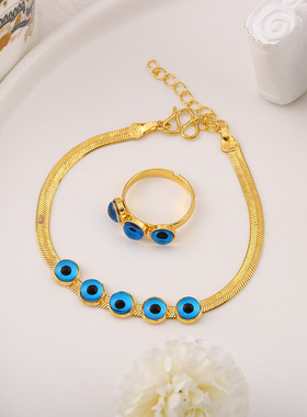 米珠串珠项链女 简约流苏手工项饰  耳环 项链套装