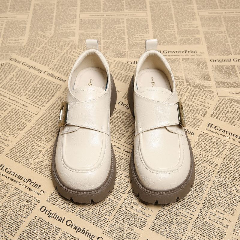 厚底粗跟英伦风小皮鞋女百搭通勤软底乐福鞋复古jk松糕配裙子单鞋,淘宝优惠券,粉丝福利购,淘宝优惠卷