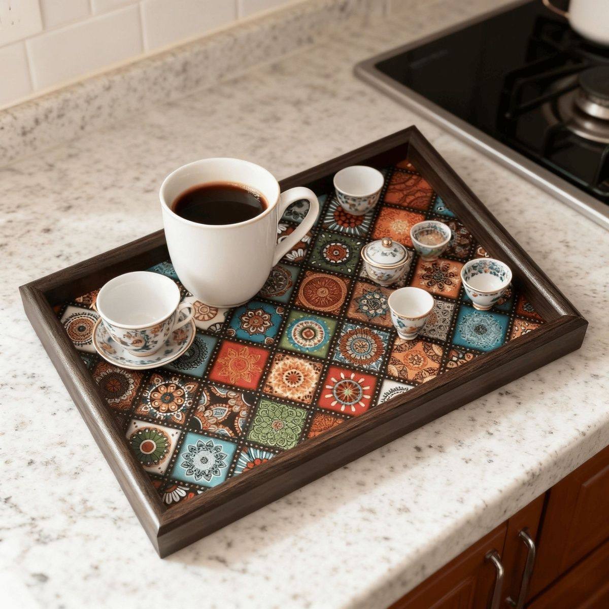 高档复古茶盘胡桃木首饰长方形轻奢木质收纳酒杯茶水文玩茶盘托盘,淘宝优惠券,粉丝福利购,淘宝优惠卷