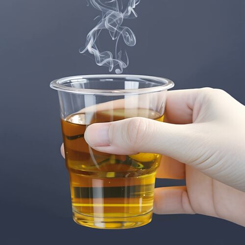 一次性杯子塑料杯家用透明加厚防烫热饮水杯茶杯商用大号杯子 - 图2