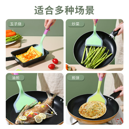 烙饼硅胶铲平底锅适用铲子不伤锅烘焙刮刀厨房家用炒菜锅铲 - 图2