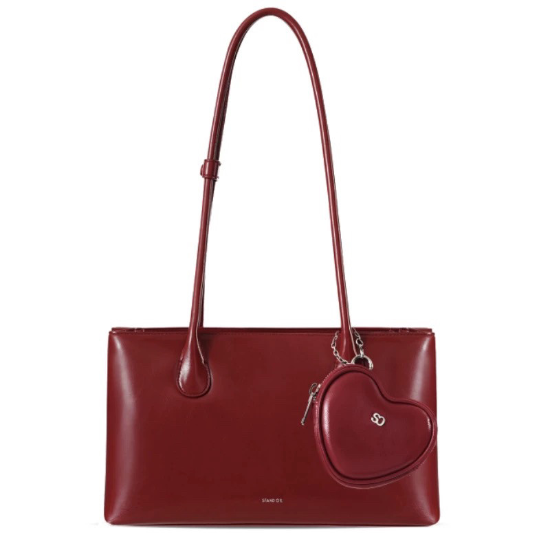 韩版明星同款st包单肩腋下包爱心长柄方型背包耳机包,淘宝优惠券,粉丝福利购,淘宝优惠卷