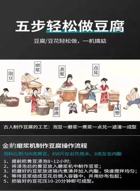 金豹125型豆浆机商用家用全自动豆腐脑打浆机渣浆分离创业磨浆机.