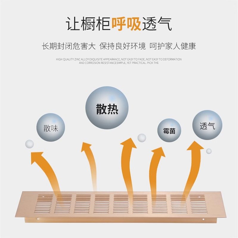 铝合金透气孔装饰盖橱柜燃气表柜门格栅鞋柜榻榻米厨房门板长方形,淘宝优惠券,粉丝福利购,淘宝优惠卷
