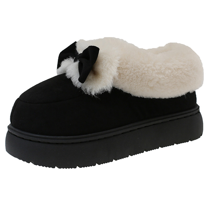 2025年新款棉鞋女蝴蝶结厚底毛绒棉拖鞋冬季保暖可爱甜美包跟居家,淘宝优惠券,粉丝福利购,淘宝优惠卷