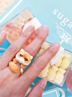 泰国铃铛猫咪喵星人动物戒指