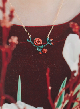 玫瑰花项链原价130美元泰国正品