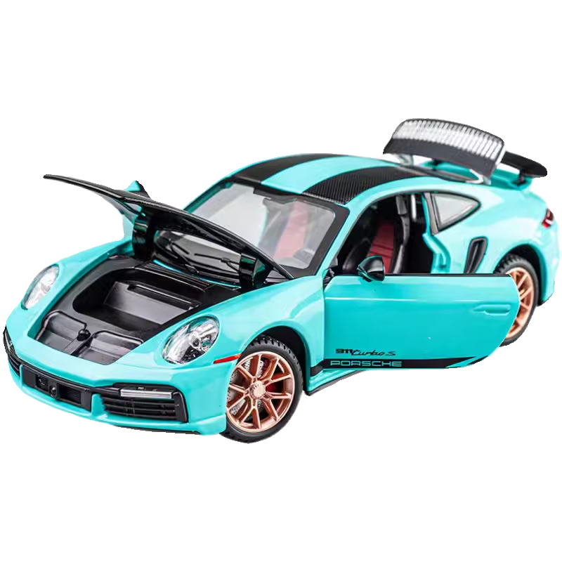 大号1:24保时捷911S仿真合金汽车模型摆件男孩玩具车超跑车 - 图3