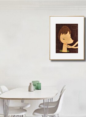 奈良美智挂画装饰画版画限量签名