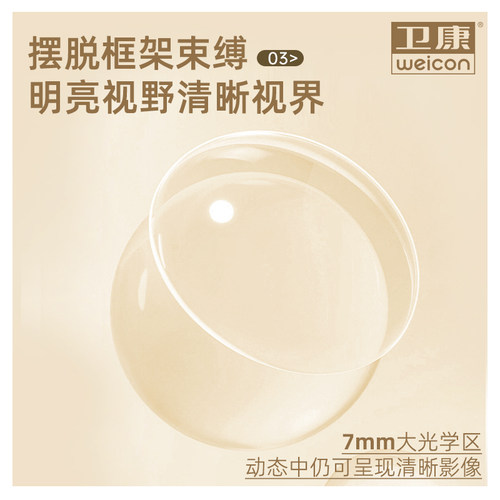 卫康睫视x-blue年抛2片装近视隐形眼镜小直径13.8mm透明镜片SL - 图2