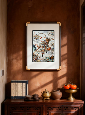 四九艺社 新中式齐天大圣闹天宫瓷板画 孙悟空西游记客厅装饰画